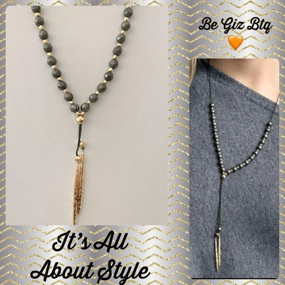 🆕 Gorjana Power Gemstone Pyrite Beaded Necklace